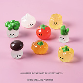 仿真迷你可爱卡通蔬菜模型摆件儿童过家家玩具微缩食玩桌面小摆件