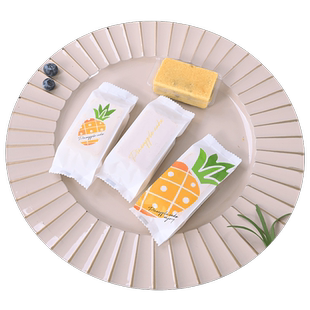 小清新凤梨酥包装袋盒机封袋烘焙礼品礼盒子袋子底托100个只