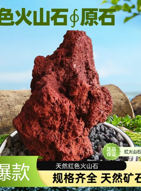 红火山岩石大块鱼缸铺面滤材