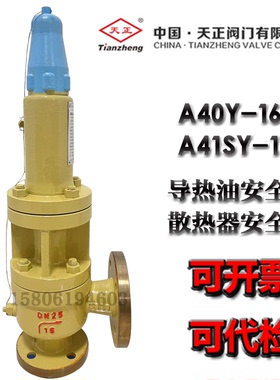 天正安全阀高温导热油带散热器安全阀A40Y-16C A41SY-16C耐高温