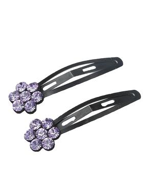 发夹水钻花朵对夹边夹女头饰简约发卡发饰刘海夹2024春上新一字夹