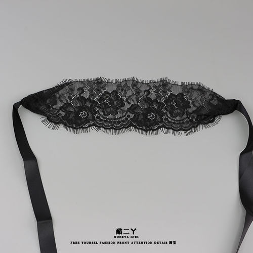 蕾丝眼罩黑色禁欲系cos情侣道具