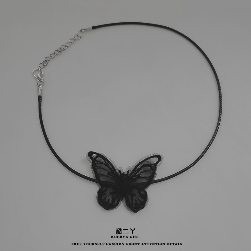 酷二丫脖子choker蕾丝立体蝴蝶项链颈链黑暗风裙子百搭锁骨链黑色,饰品/流行首饰/时尚饰品新,项链,淘宝优惠券,粉丝福利购,淘宝优惠卷