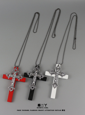 Lolita礼赞cos修女双十字架项链
