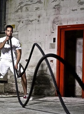 战绳健身甩大绳家用男士体能训练力量绳瘦身减肥臂力格斗绳战斗绳