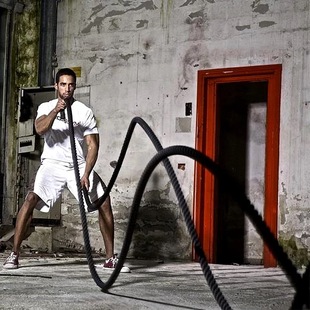 战绳健身甩大绳家用男士 体能训练力量绳瘦身减肥臂力格斗绳战斗绳