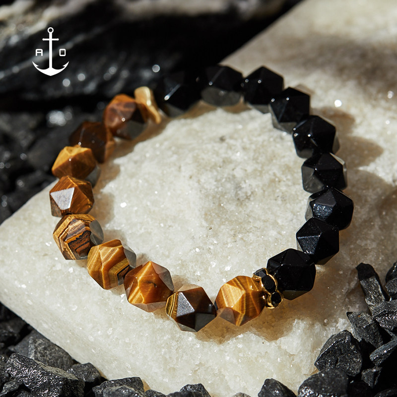 漫威marvel Anonobsess漫威虎眼石木变金曜转运手链男手串黑玛瑙商务休闲手环 图片价格品牌报价 原仓数据