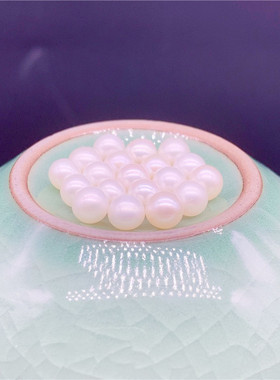 1-2-3-4mm圆形天然淡水珍珠裸珠无孔颗粒散珠戒指 首饰镶嵌DIY