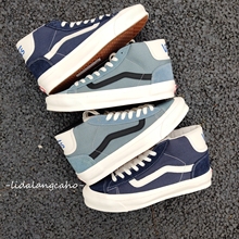 大浪现货 VANS OG Mid Skool麂皮浅蓝色中帮休闲板鞋 VN0A3DP7NQC