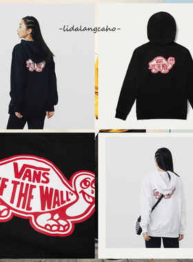 大浪 Vans男女上衣新款小乌龟运动休闲连帽卫衣 VN0A4UTYWHT/BLK