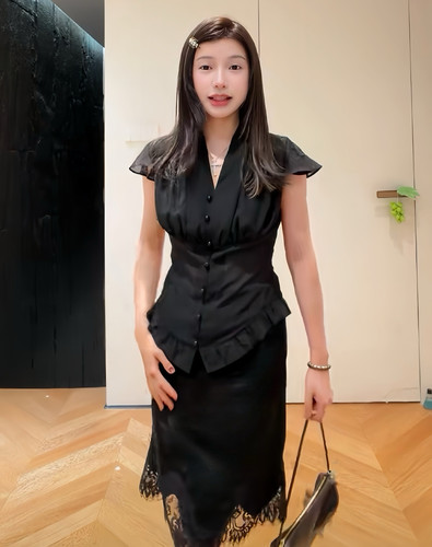 宅女Githo复古风雪纺小飞袖衬衫2026夏新款女士修身显瘦短袖上衣