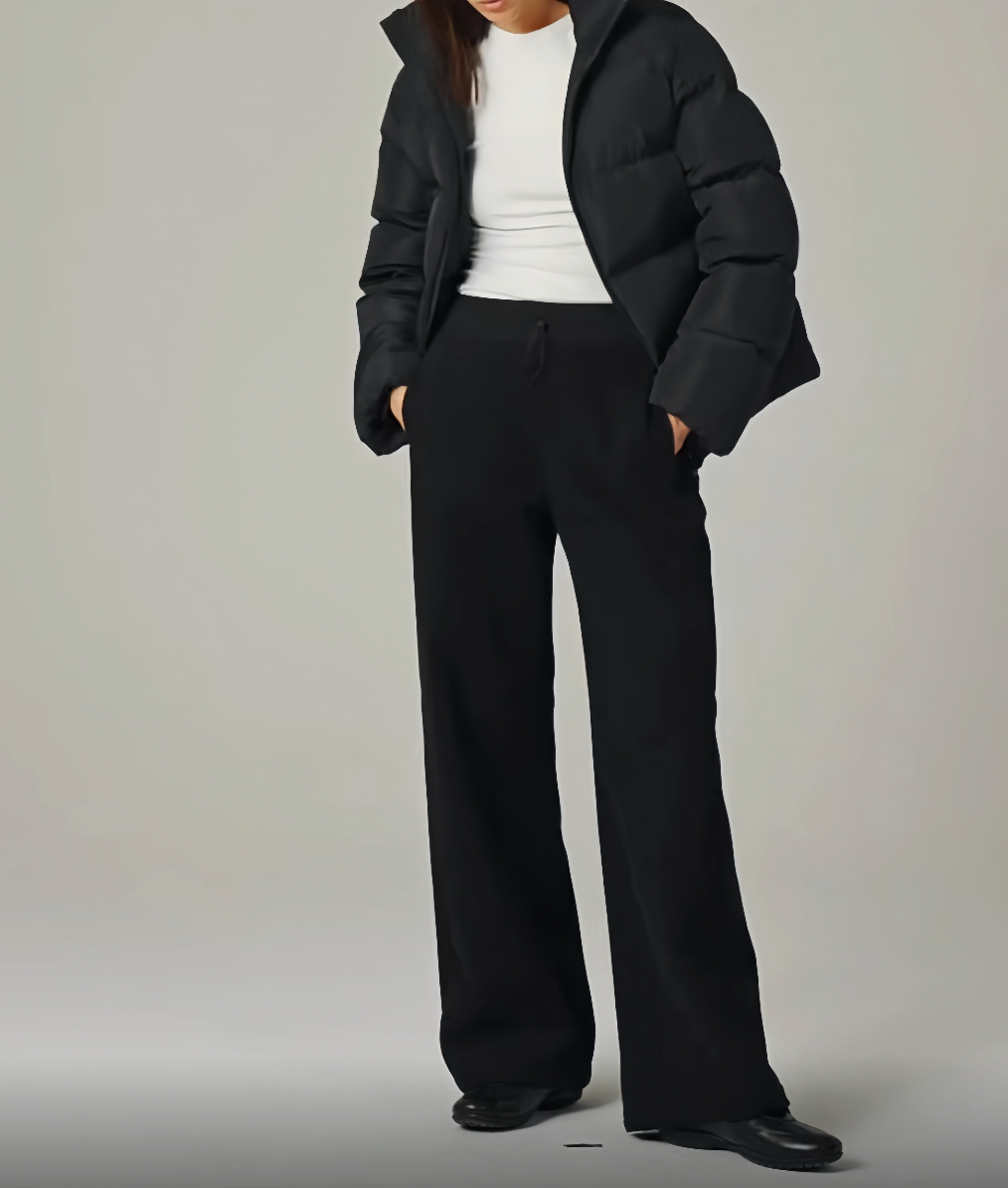 alright 高品质布料100还原 宽松直筒抽绳罗纹自然腰头弯刀卫裤