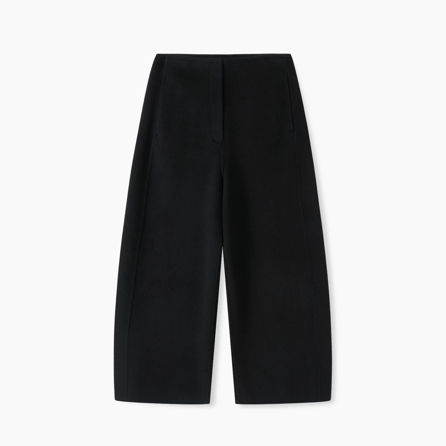 JAJA 休闲羊毛羊绒双面呢亲肤立裁弧形8分裤