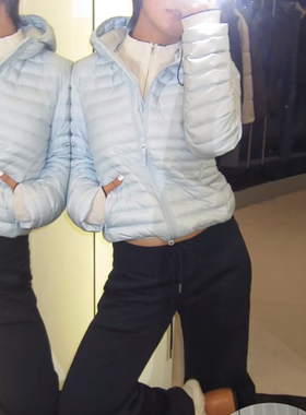 RARELY 高品质 可拆卸帽子立领正肩羽绒夹克 黑色/米白/深咖/淡蓝