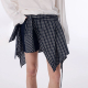 LEDIM 叠穿搭片撞色半身裙配饰 一片式 格子屁帘女2026春季 新款