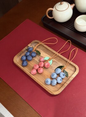 C&Y皮挂件～复古《红色～蓝莓》创意包包挂件 配饰