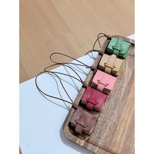 C&Y小书本挂件~《微光日记》真皮牛皮迷你小本子 随笔灵感记录