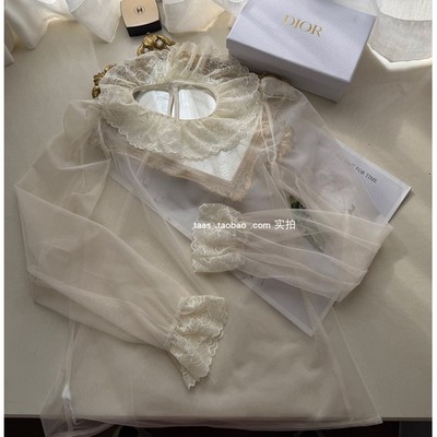 法式优雅娃娃领蕾丝衫