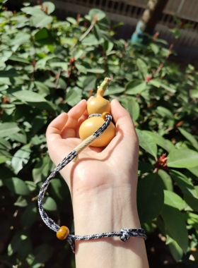 纯手工编织奶瓶八宝葫芦防丢绳腰绳手工腕绳