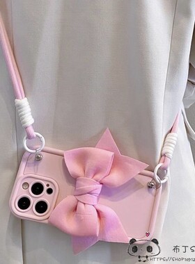 日韩OPPO find x9手机壳8ultra/7蝴蝶结reno4se女k5/a3斜挎a6/2pro/1挂绳realme15真我GT软a78套a36粉a96a97