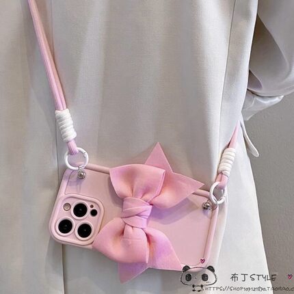 日韩OPPO find x9手机壳8ultra/7蝴蝶结reno4se女k5/a3斜挎a6/2pro/1挂绳realme15真我GT软a78套a36粉a96a97