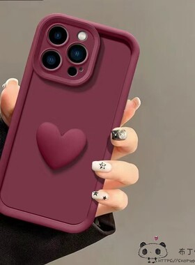 ins爱心OPPO find x9手机壳8ultra/7新款reno4se酒红k5/a3/a6/2pro/1网红realme15真我GT女a78套a36软a96/a97