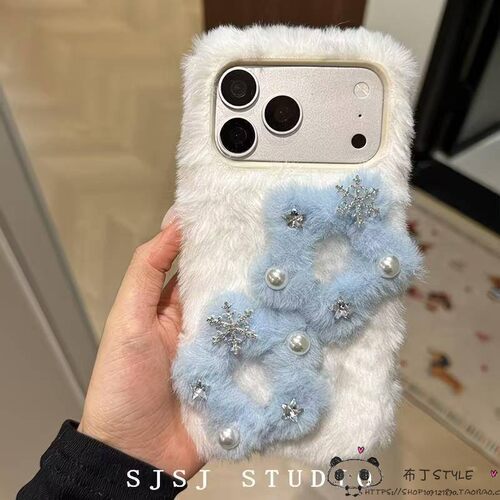 毛绒绒vivo x300pro手机壳y400秋y500网红x100冬x200mini/s50女s30u星星s20/s21/s19蓝色s18/s17t4x/v40/v29e