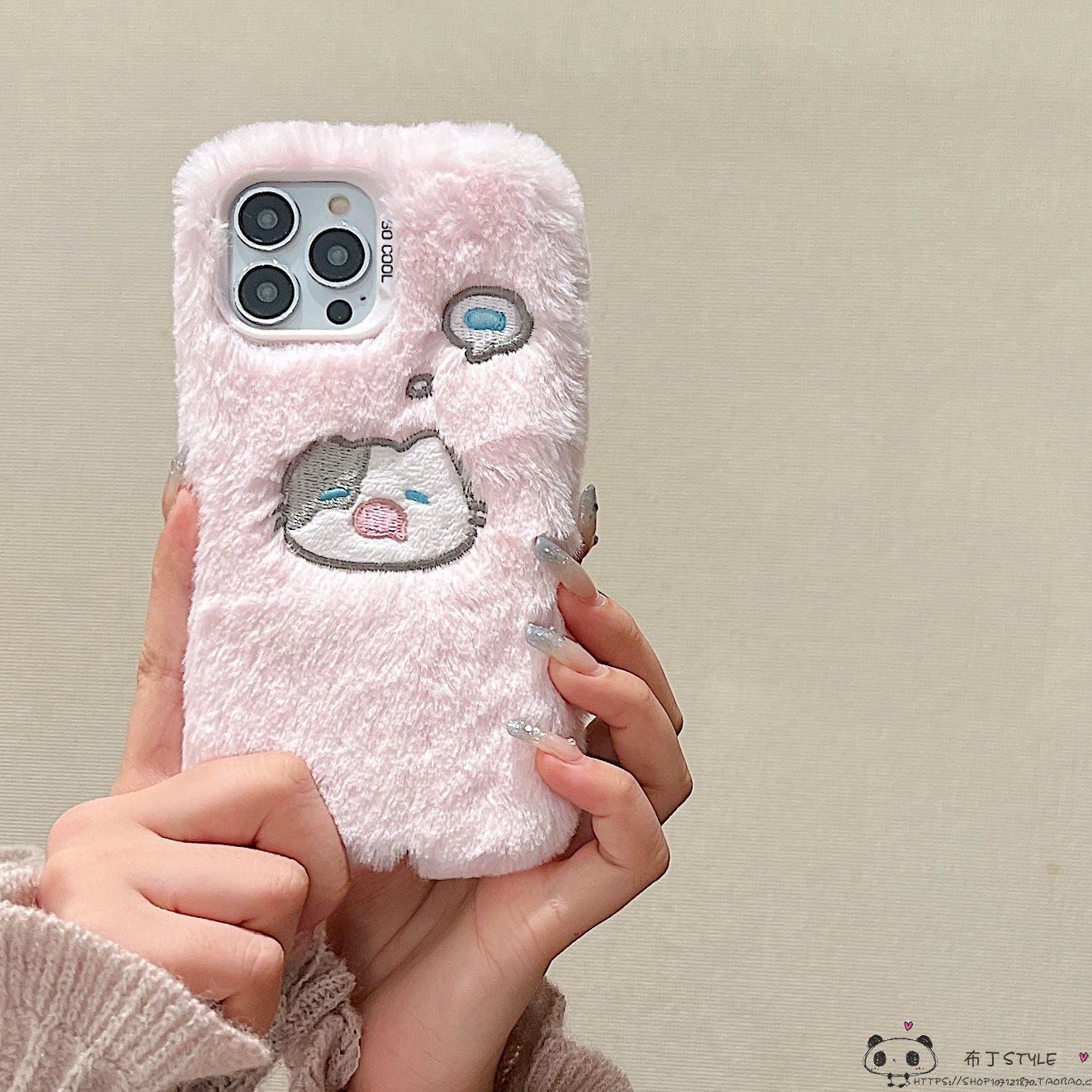 秋冬毛绒OPPO reno15pro手机壳14max/13f猫咪11/10/9/a6gt/4se小红书find x8/10+女k12s/realme真我neo7a5pro