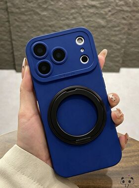 网红圆圈旋转支架a6个性OPPO k13turbo手机壳12x女11/reno10/9/a5pro/realme/k11蓝色10a92全包a8/a76套a57s