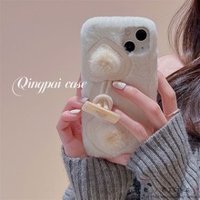 秋冬毛绒适用iPhone14pro max手机壳11女款8plus苹果13简约6s7/12