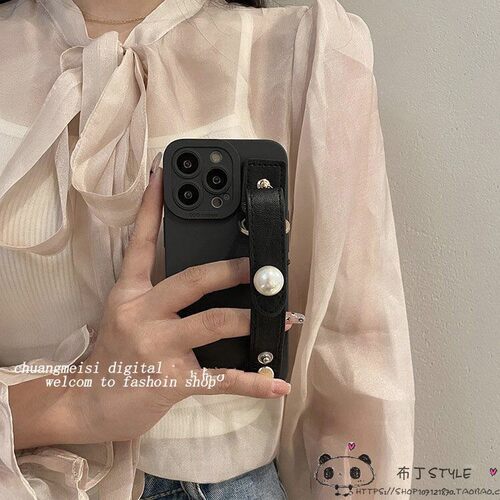 ins珍珠手腕带OPPO find x9手机壳8ultra/7reno4se/k5/a3/a6复古2pro可爱1女realme15真我GT/a78+/a36a96/a97