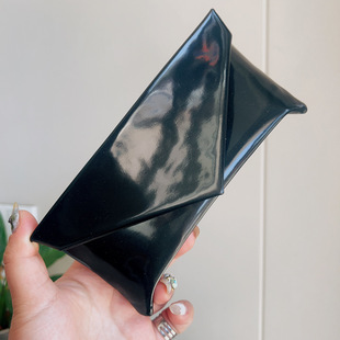 Clove 黑色磁吸墨镜包男女便携近视眼镜包GM太阳镜收纳盒皮革横纹