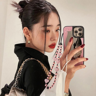 Clove 甜美手机串珠挂绳明星金智妮同款手机壳装饰链手机防丢挂链