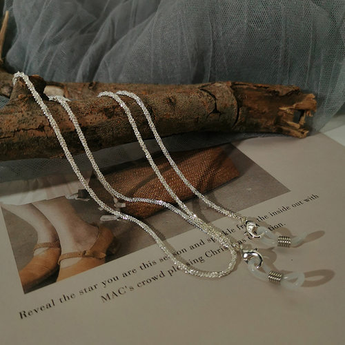 Ins满天星眼镜链口罩挂链素银色