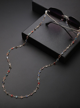 Clove 眼镜链耳机链口罩绳美风宝石圆珍珠金属女潮款墨镜老花镜链