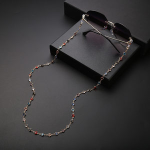 欧美眼镜链彩色耳机绳珍珠墨镜链