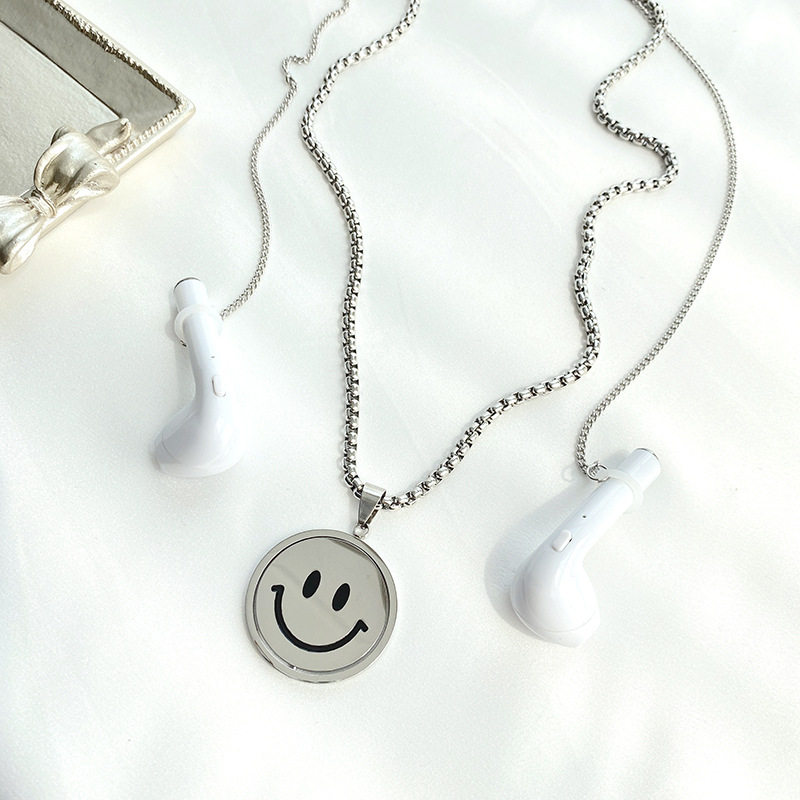 Clove 笑脸钛钢蓝牙耳机绳防丢链无线苹果AIRPODS防掉ins嘻哈项链,饰品/流行首饰/时尚饰品新,链条,淘宝优惠券,粉丝福利购,淘宝优惠卷