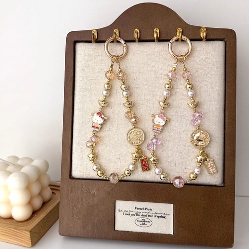 财神KT猫手机链女钥匙扣高级包挂