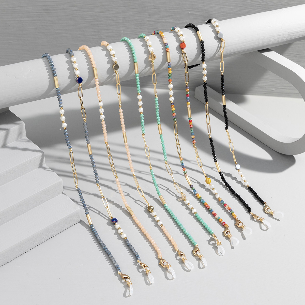 Clove 设计感眼镜链小众口罩挂脖绳水晶串珠时尚太阳墨镜链潮男女