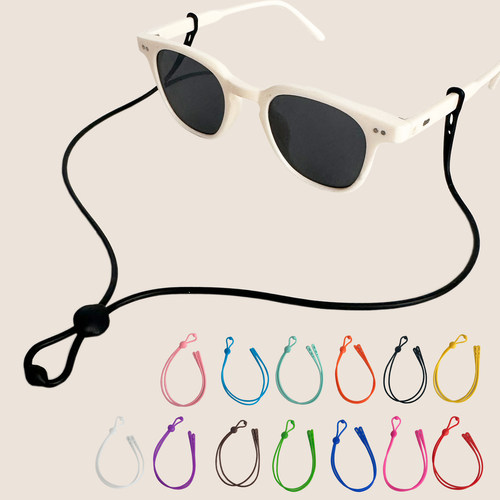 硅胶运动眼镜绳三孔松紧墨镜挂链