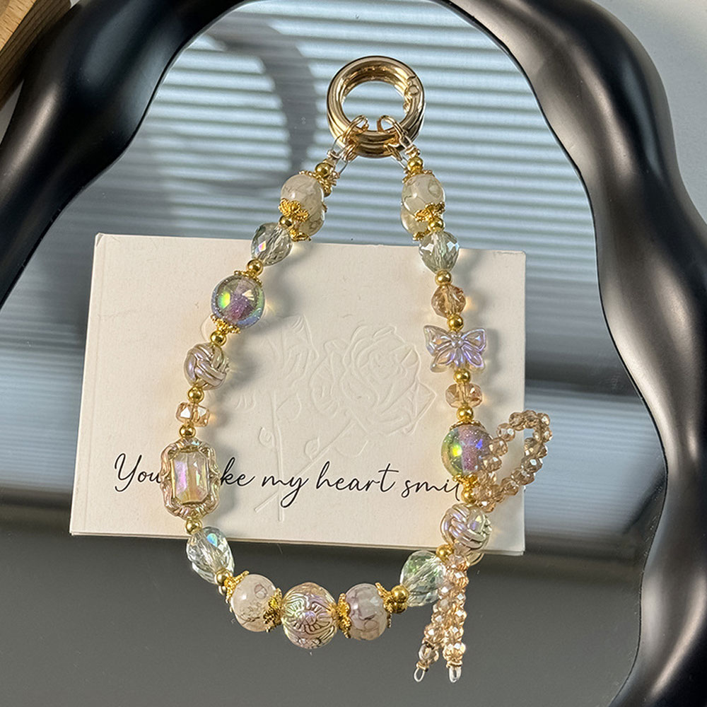 法式复古手机链蝴蝶结钥匙链高级