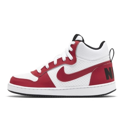 Nike Court Borough Mid  防滑耐磨透气板鞋 白红 839977-103