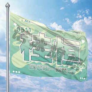 桂恒应援大旗TF家族四代张桂源陈奕恒cp应援旗户外演唱会大旗定制