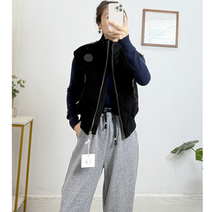 高端轻S 100山羊绒羊皮90白鹅绒保暖马甲外套羽绒服女冬短款