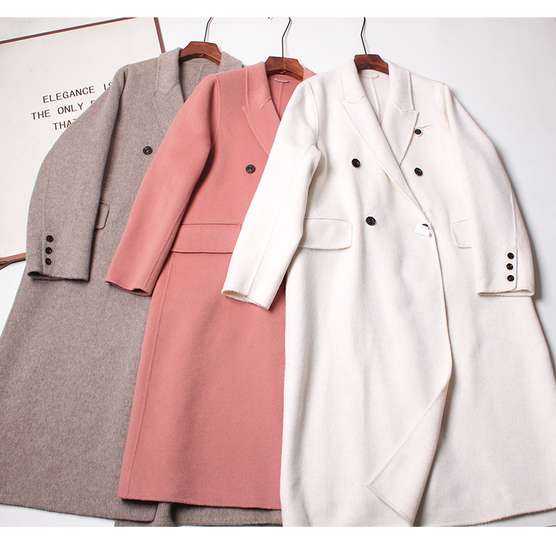 100羊毛双面羊毛大衣女2025新款秋冬季加厚中长款羊毛呢外套