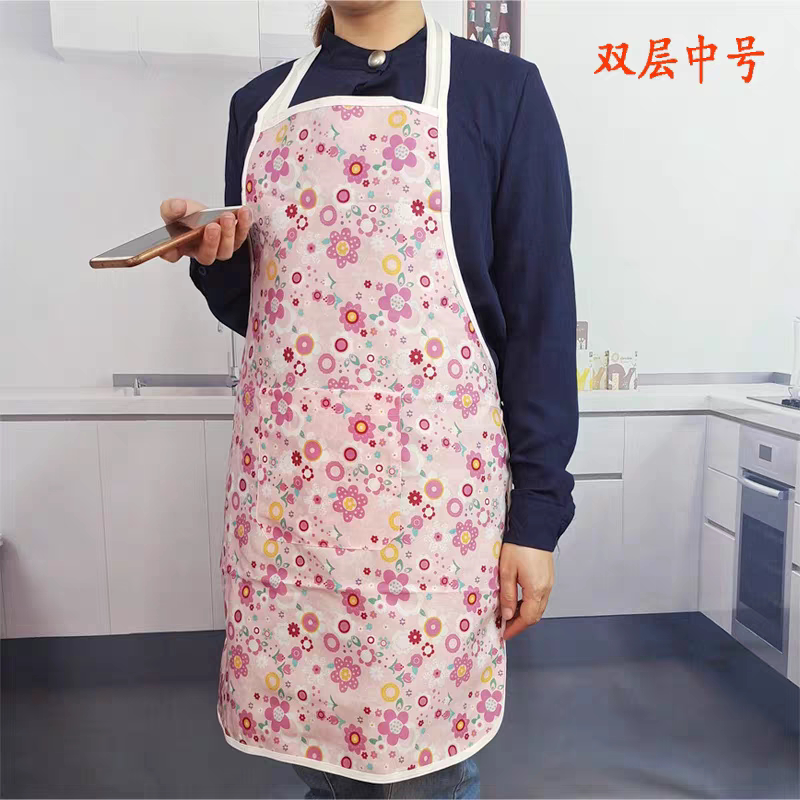 大人家用防油防污罩衣防水围裙做饭炒菜围腰吊脖子背带做饭罩衣服