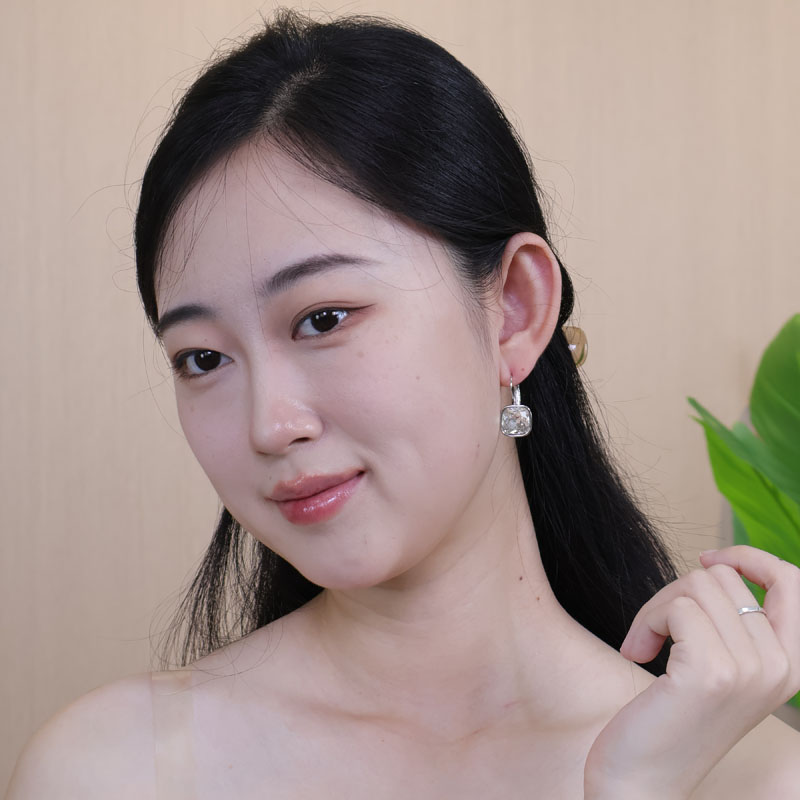 精选施家水晶加厚镀真铂金不过敏