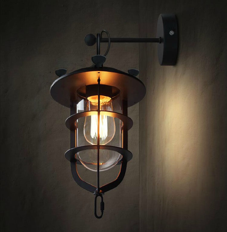 美式铁艺客厅背景墙壁灯Loft商场超市咖啡厅阳台坞船楼梯厨房壁灯,家装灯饰光源,壁灯,淘宝优惠券,粉丝福利购,淘宝优惠卷