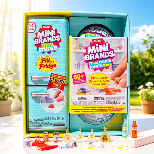 迷你冰箱玩具盲盒套装过家家小微缩冰箱minibrands创意玩具球
