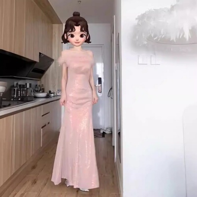 高端礼服轻奢2024新款生日party